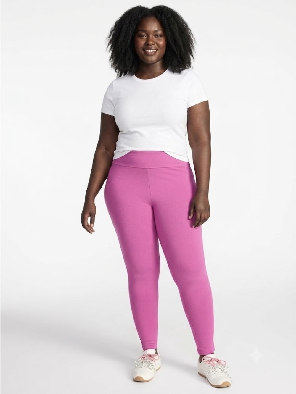 Tierra & Sky Women’s Plus High Waist Full Length Pink Leggings